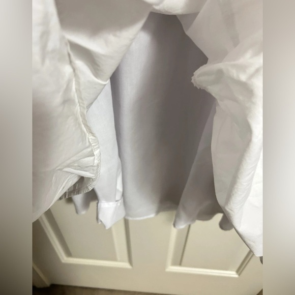 Tuckernuck Pomander Place Halile White Cotton Tiered Mini Dress Size Large - Picture 4 of 7